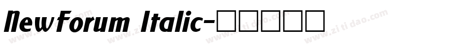 NewForum Italic字体转换